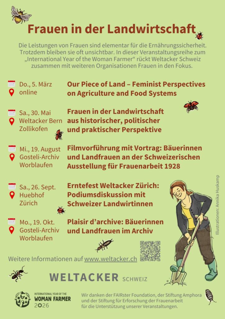 Flyer der die 2026 geplanten Veranstaltungen auflistet
